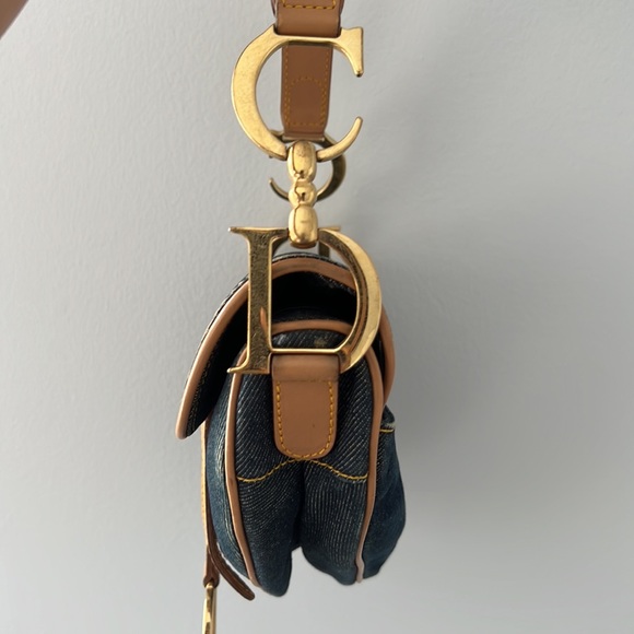 Dior denim saddle bag - Picture 3 of 7